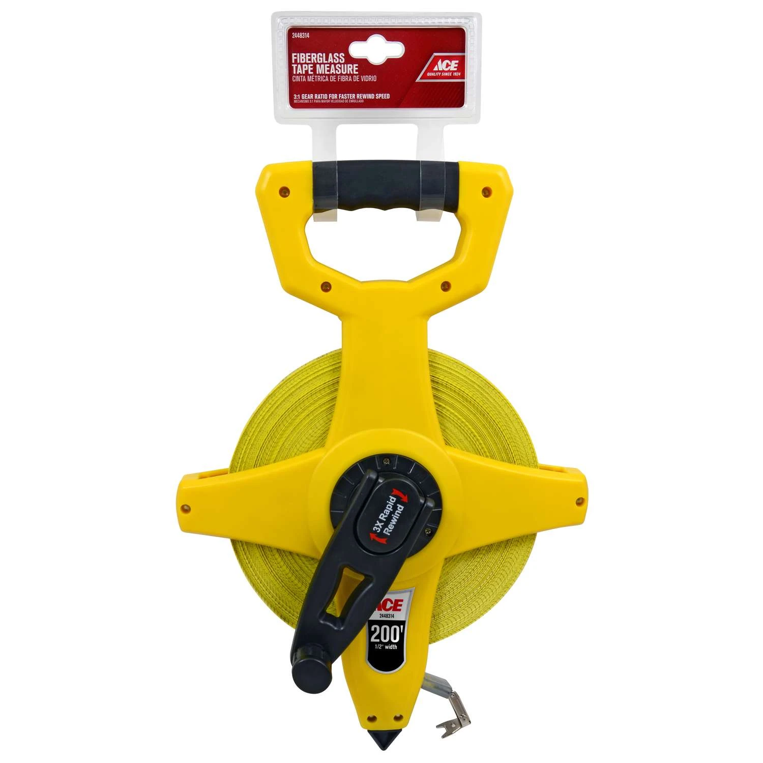 Ace 200 Ft. L X 0.5 In. W Fiberglass Long Tape Measure 1 Pk 3 Ace 200 Ft. L X 0.5 In. W Fiberglass Long Tape Measure 1 Pk
