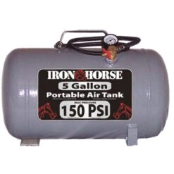 Iron Horse 5 Gal Horizontal Portable Air Compressor Tank 150 Psi 5 HP