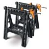 Worx 32 In. H X 24 In. D Sawhorses With Bar Clamps 1000 Lb. Cap. -Stanleys Shop fb47e427 5181 4c24 bd7d dfe6e9295212