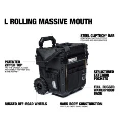 ToughBuilt 17.91 In. W X 19.69 In. H Polyester/Polypropylene Massive Mouth Roller Tool Bag 21 Pocket -Stanleys Shop fde8038c 255b 4c1a 9263 822d98666af0